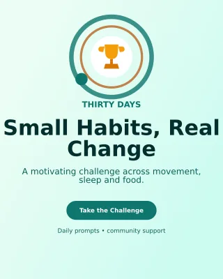 Orbit Wellness Challenge Poster — editable white health and fitness template, instagram portrait
