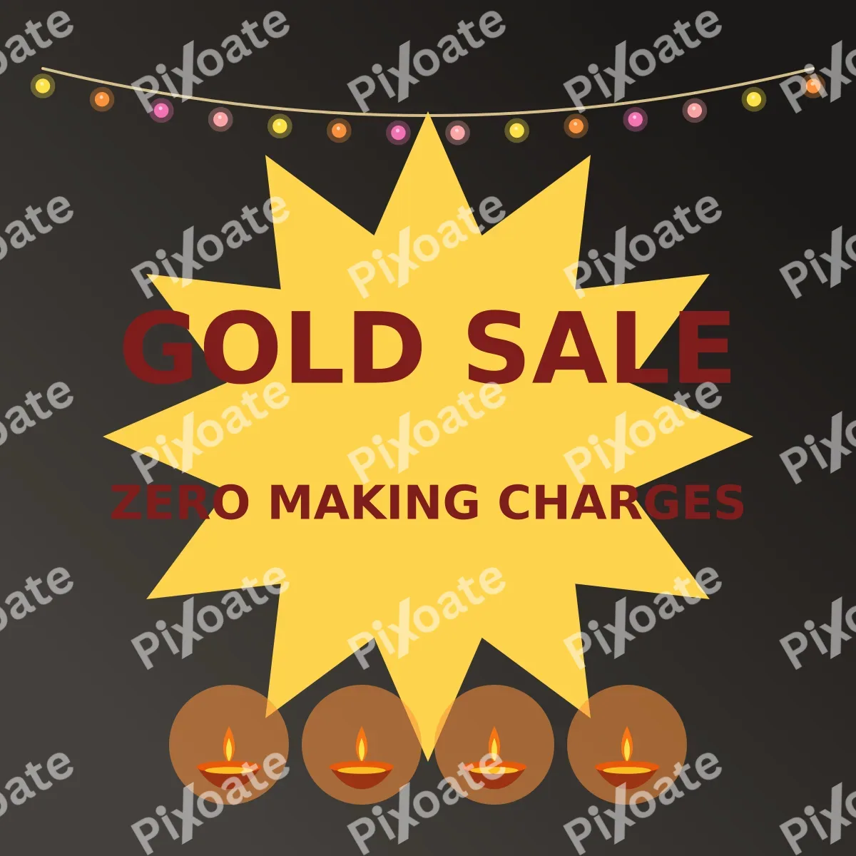 Akshaya Tritiya Sale Akshaya Tritiya Sale — editable black holiday template, instagram post