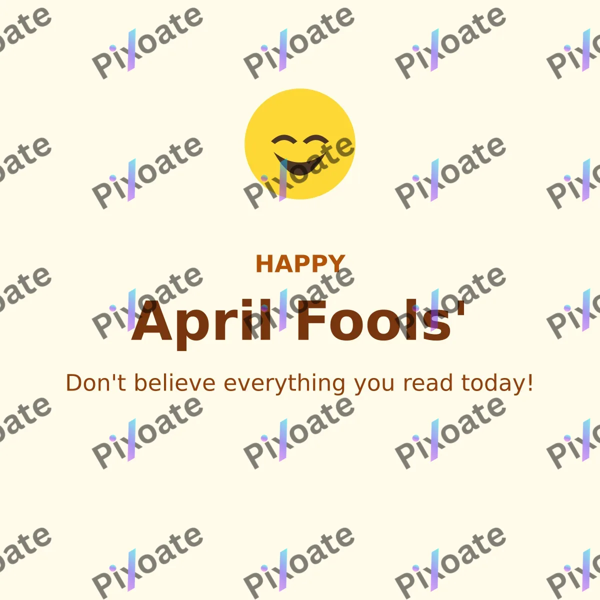 April Fools' Day April Fools' Day — editable white holiday template, instagram post