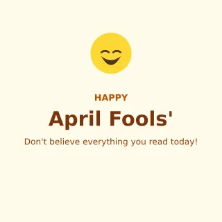 April Fools' Day — editable white holiday template, instagram post