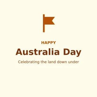 Australia Day — editable white holiday template, instagram post
