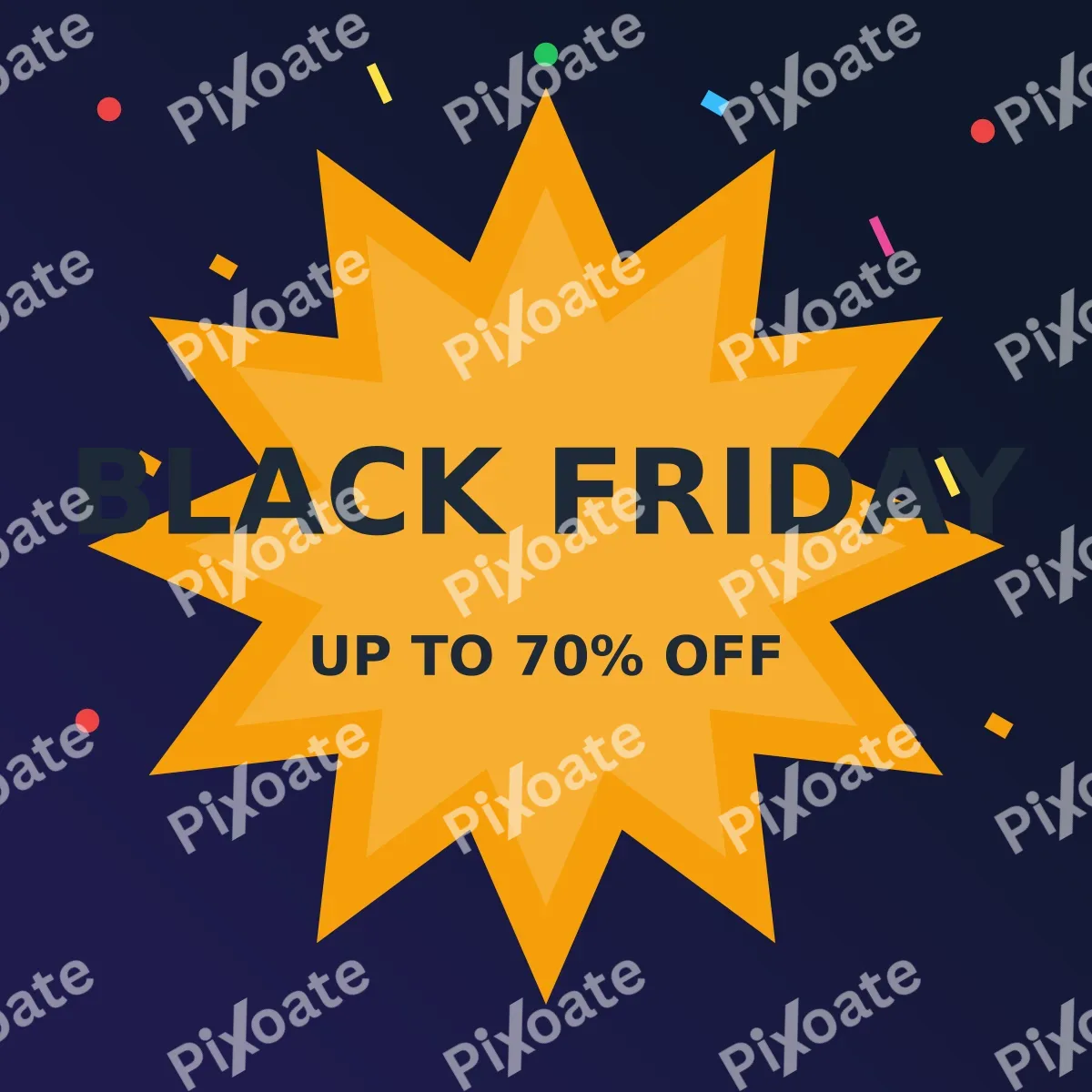Black Friday Black Friday — editable blue holiday template, instagram post