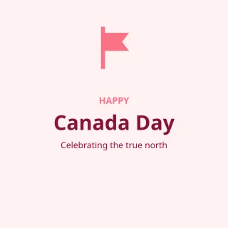 Canada Day — editable white holiday template, instagram post