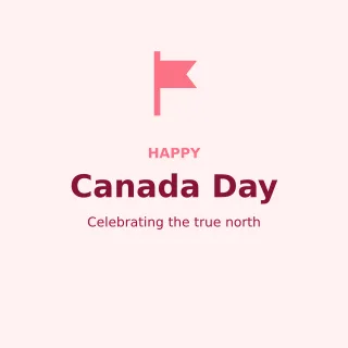 Canada Day — editable white holiday template, instagram post