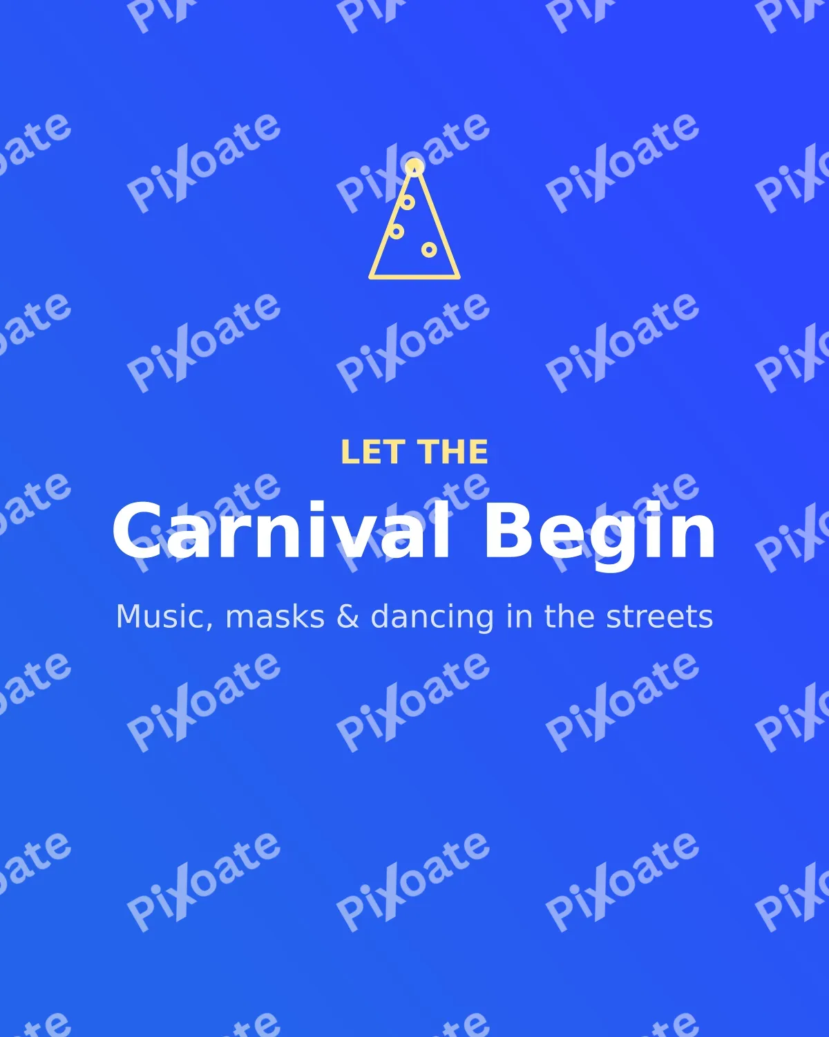 Carnival Carnival — editable blue holiday template, instagram portrait