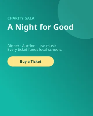 Charity Fundraiser — editable teal holiday template, instagram portrait