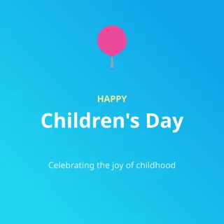 Children's Day — editable blue holiday template, instagram post