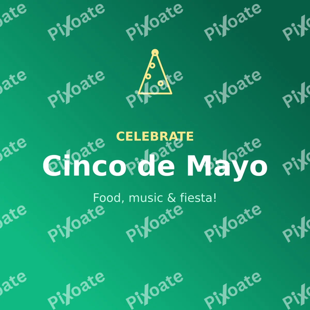Cinco de Mayo Cinco de Mayo — editable green holiday template, instagram post