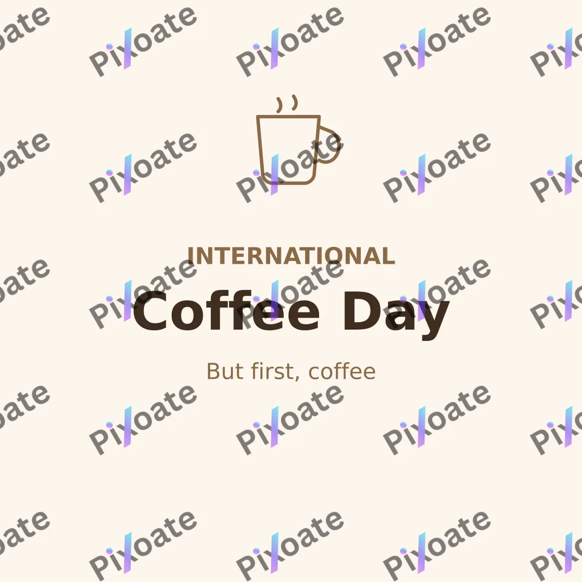 Coffee Day Coffee Day — editable white holiday template, instagram post