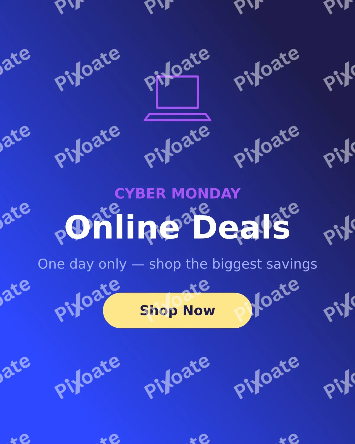 Cyber Monday Cyber Monday — editable blue holiday template, instagram portrait