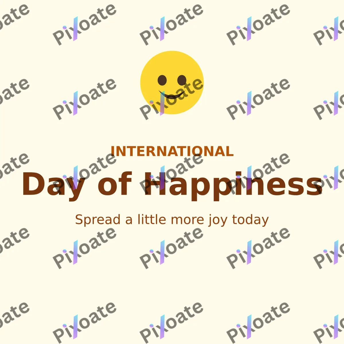 Day of Happiness Day of Happiness — editable white holiday template, instagram post