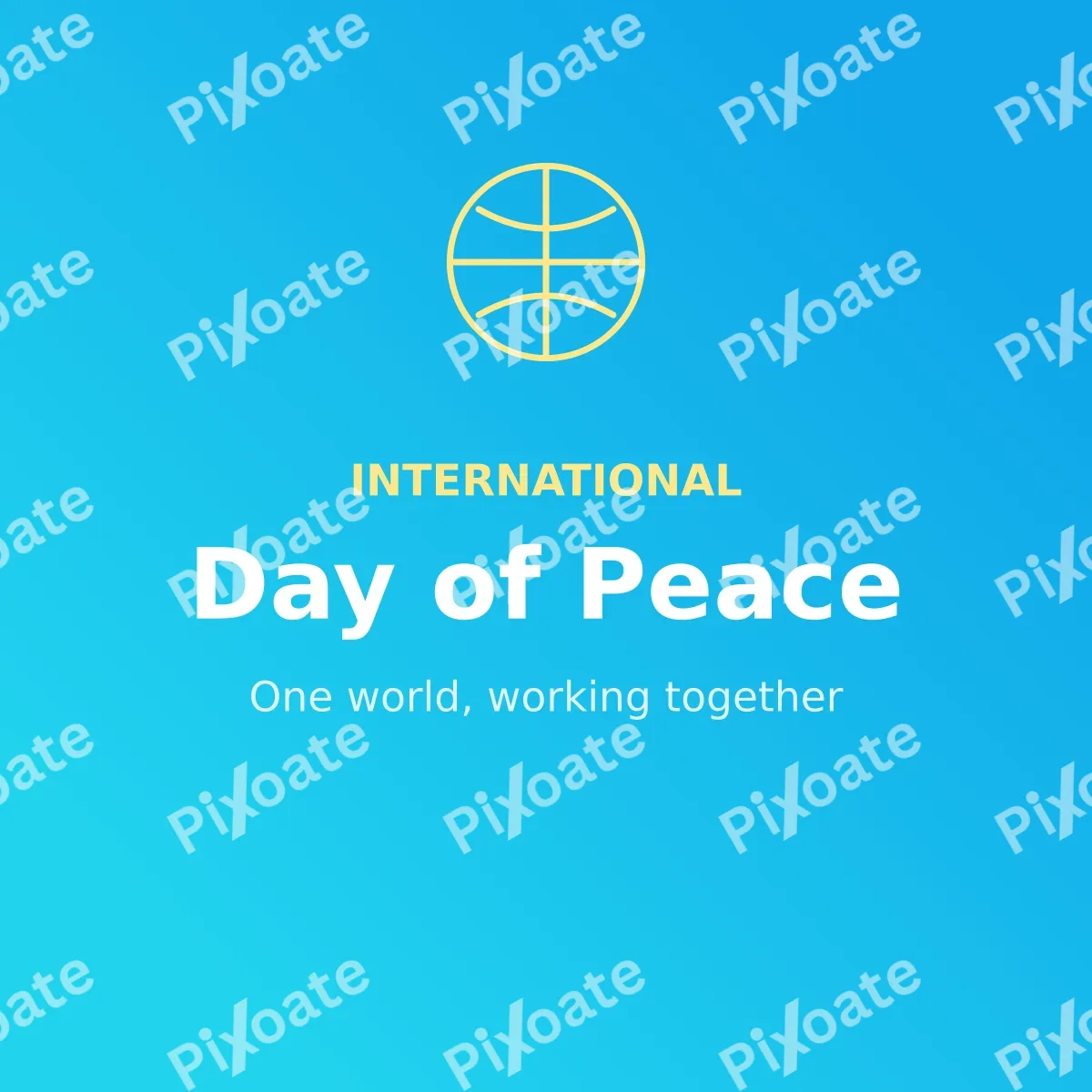 Day of Peace Day of Peace — editable blue holiday template, instagram post
