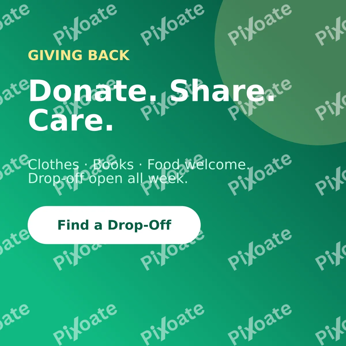Donation Drive Donation Drive — editable green holiday template, instagram post
