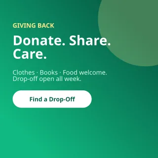 Donation Drive — editable green holiday template, instagram post