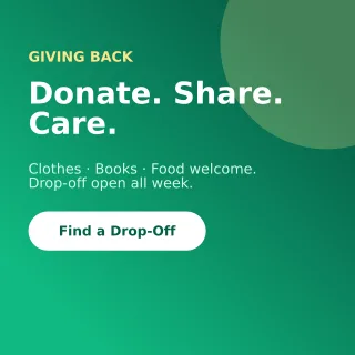 Donation Drive — editable green holiday template, instagram post