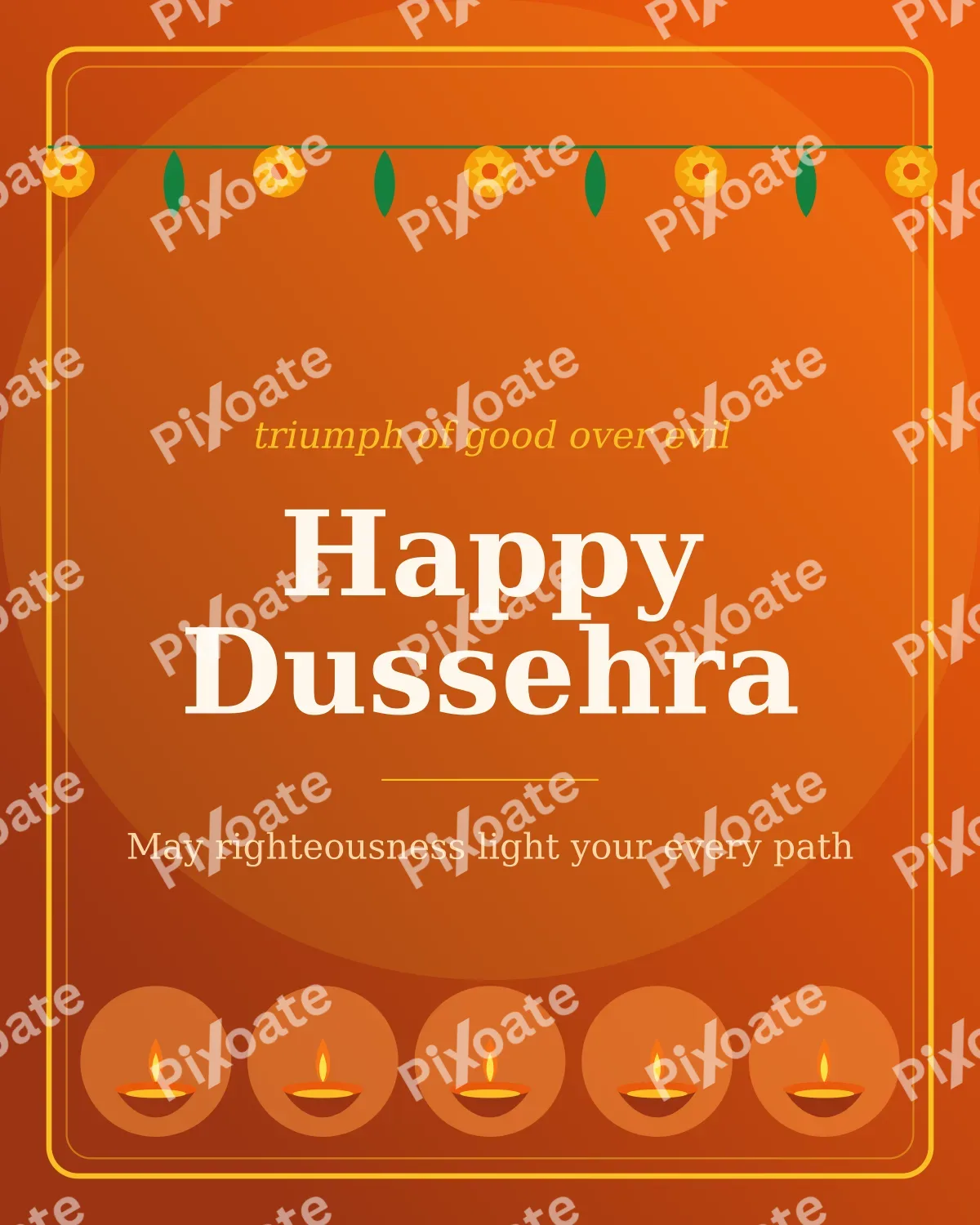 Dussehra Victory Dussehra Victory — editable brown holiday template, instagram portrait