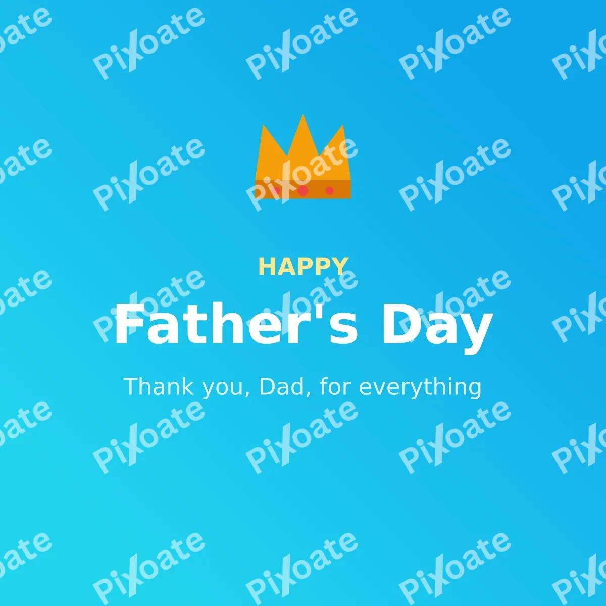Father's Day Father's Day — editable blue holiday template, instagram post