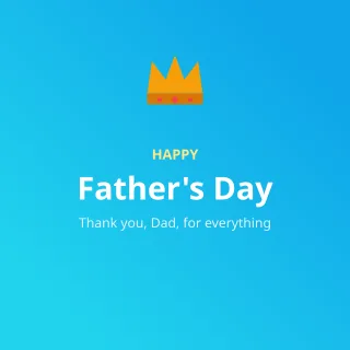 Father's Day — editable blue holiday template, instagram post