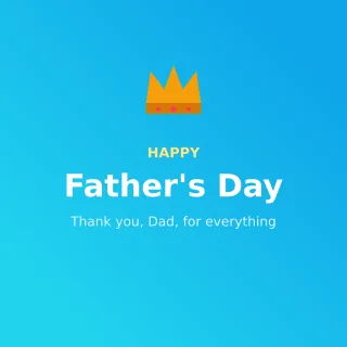 Father's Day — editable blue holiday template, instagram post