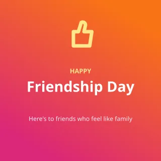 Friendship Day — editable pink holiday template, instagram post