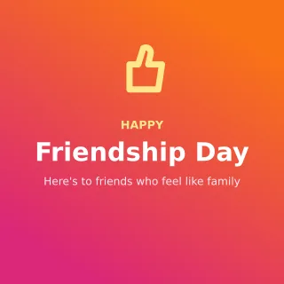 Friendship Day — editable pink holiday template, instagram post