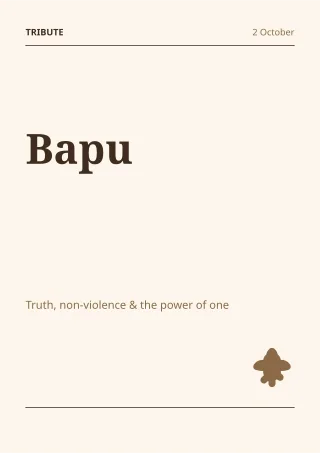 Gandhi Jayanti Editorial — editable white holiday template, a4 print
