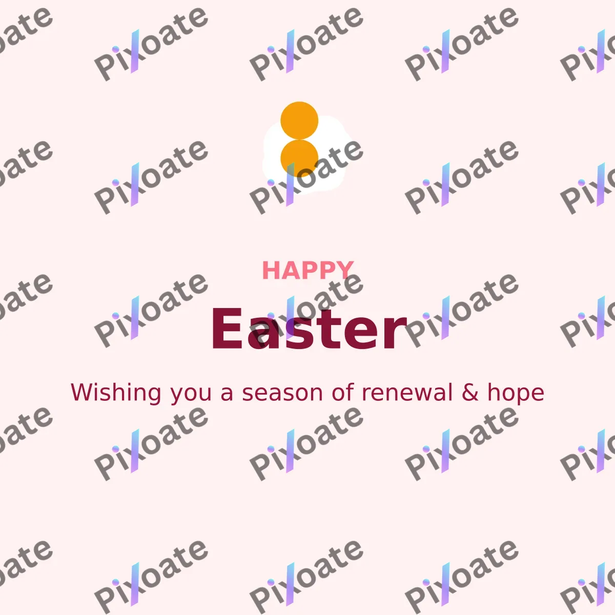Happy Easter Happy Easter — editable white holiday template, instagram post
