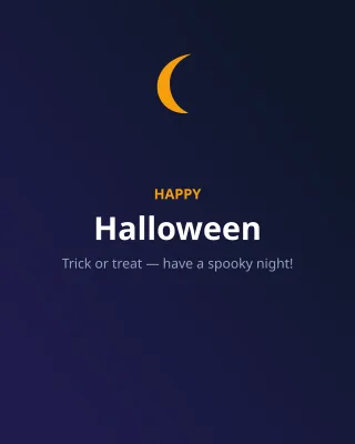 Happy Halloween — editable blue holiday template, instagram portrait