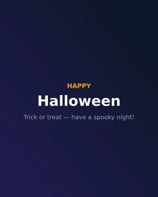 Happy Halloween — editable blue holiday template, instagram portrait