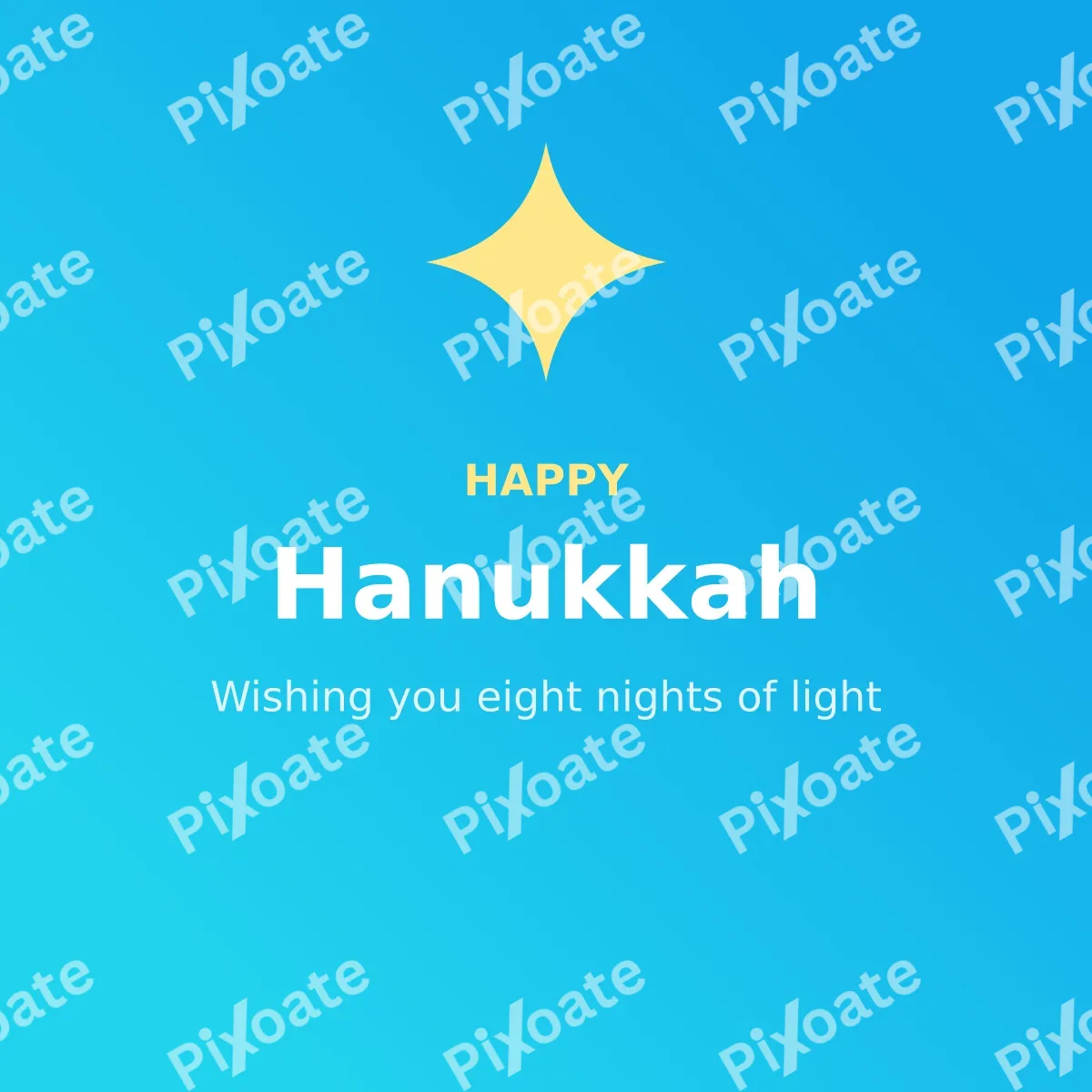 Happy Hanukkah — editable blue holiday template, instagram post