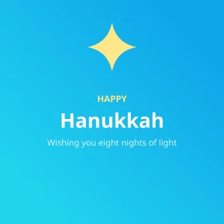 Happy Hanukkah — editable blue holiday template, instagram post