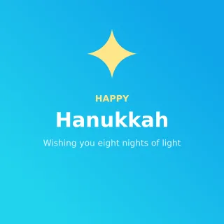 Happy Hanukkah — editable blue holiday template, instagram post