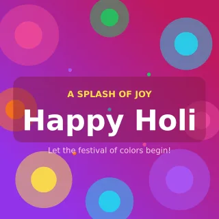 Happy Holi — editable pink holiday template, instagram post