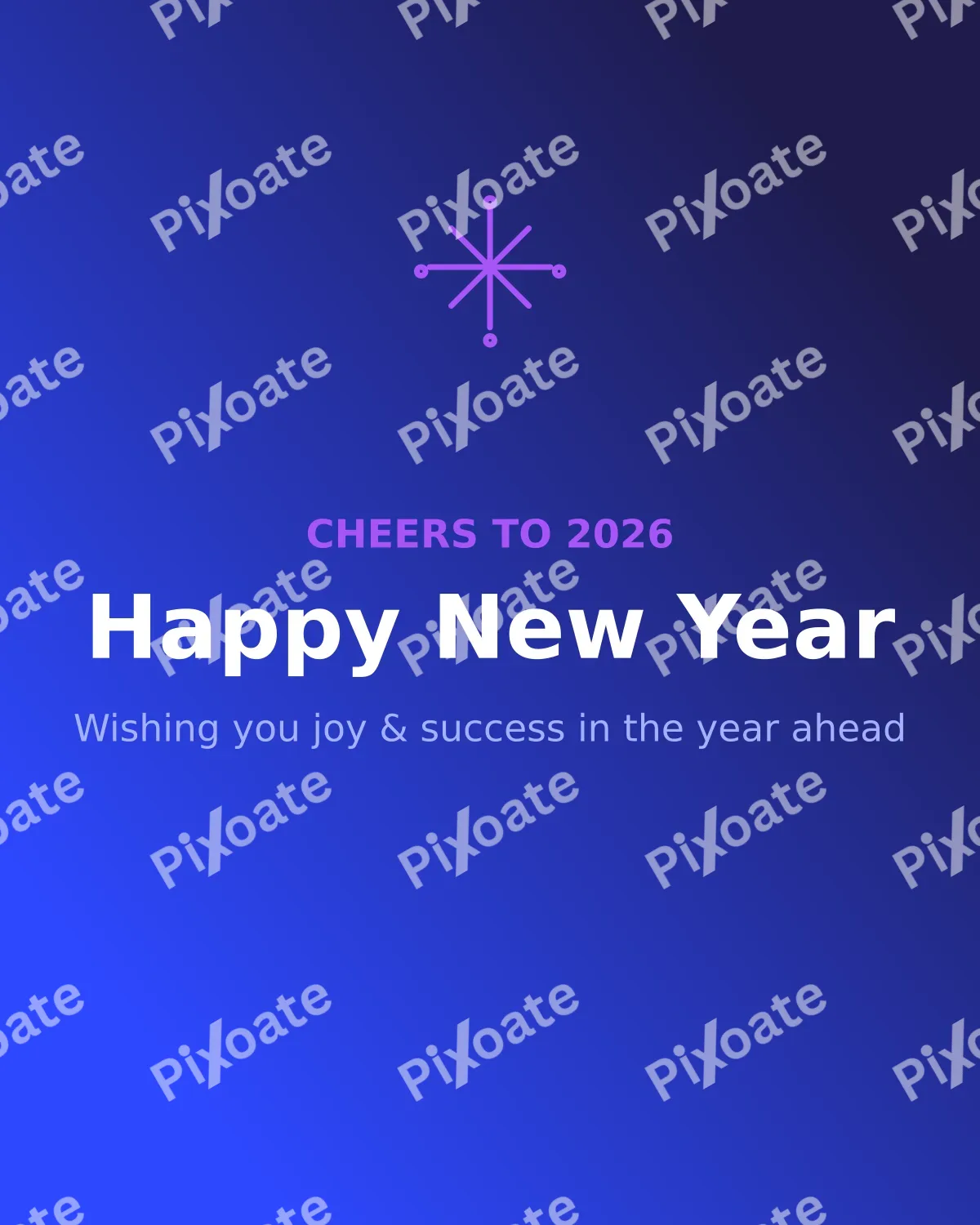 Happy New Year Happy New Year — editable blue holiday template, instagram portrait