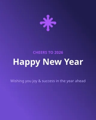 Happy New Year — editable blue holiday template, instagram portrait