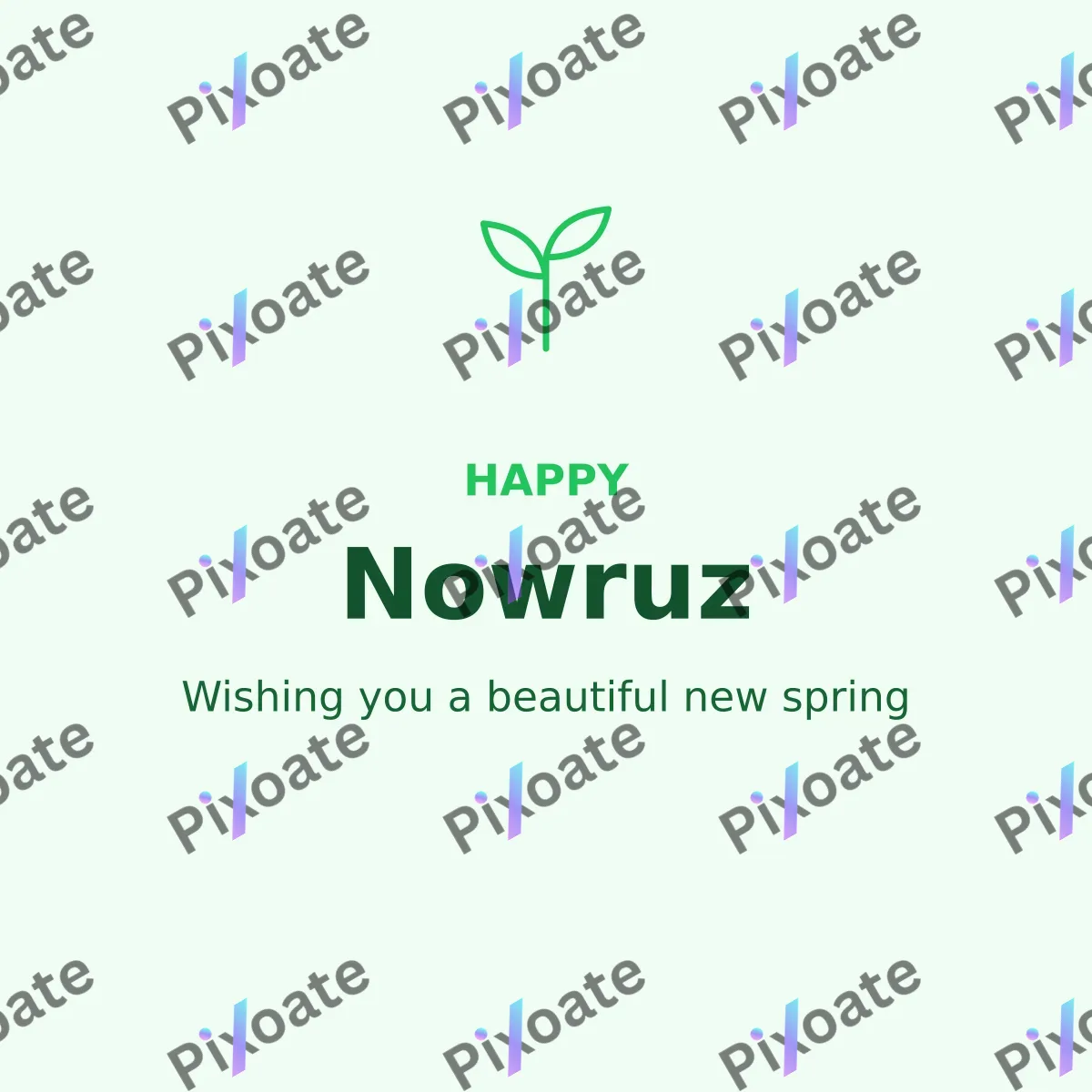 Happy Nowruz Happy Nowruz — editable white holiday template, instagram post