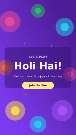 Holi Bash Story — editable purple holiday template, story / reel