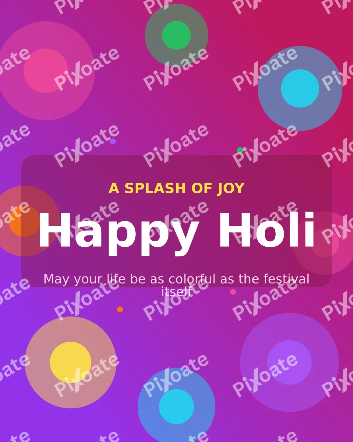 Holi Colors Holi Colors — editable pink holiday template, instagram portrait