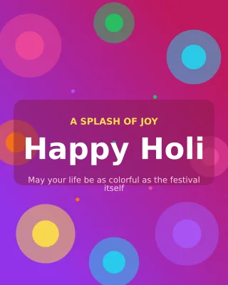 Holi Colors — editable pink holiday template, instagram portrait