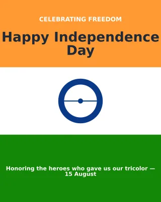 Independence Day — editable white holiday template, instagram portrait