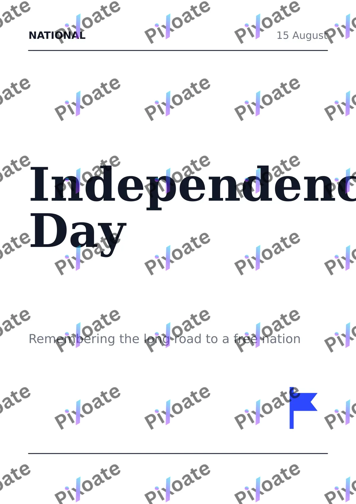 Independence Day Editorial Independence Day Editorial — editable white holiday template, a4 print