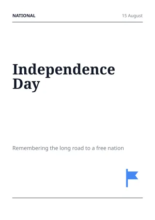 Independence Day Editorial — editable white holiday template, a4 print