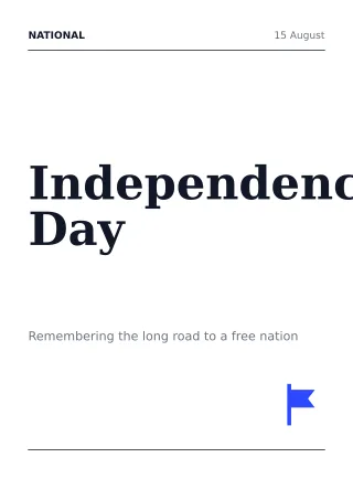 Independence Day Editorial — editable white holiday template, a4 print