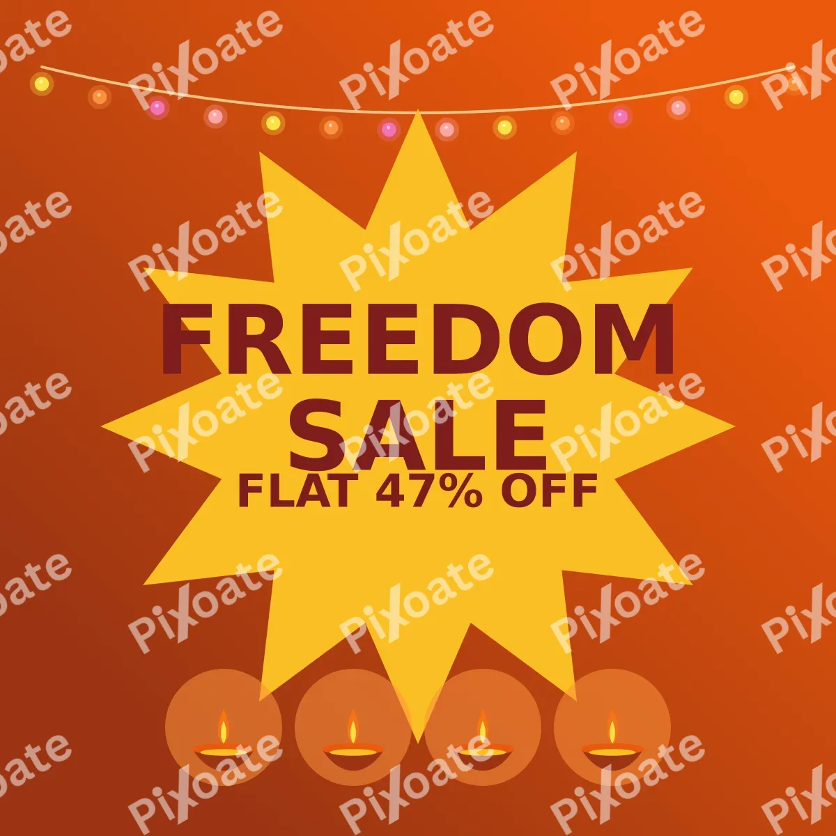 Independence Day Sale Independence Day Sale — editable brown holiday template, instagram post
