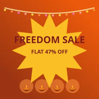 Independence Day Sale — editable brown holiday template, instagram post