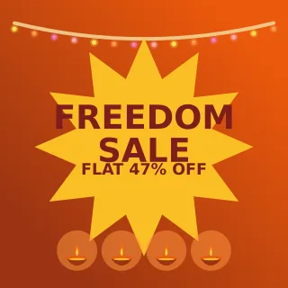 Independence Day Sale — editable brown holiday template, instagram post