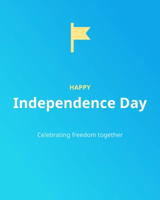 Independence Day — editable blue holiday template, instagram portrait