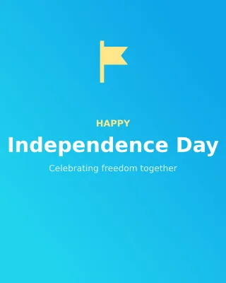 Independence Day — editable blue holiday template, instagram portrait