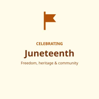 Juneteenth — editable white holiday template, instagram post