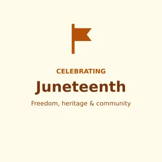 Juneteenth — editable white holiday template, instagram post